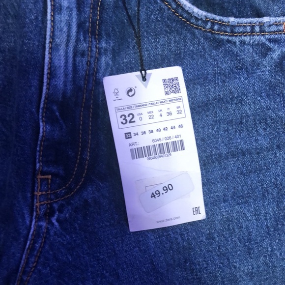 Zara jeans new with tags!! Size 0 wide leg and high waisted - Picture 3 of 5